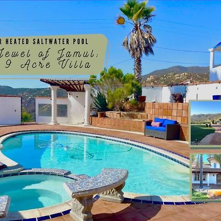 Private Home On 10 Acres - Heated Salt Pool & Jacuzzi, Mountain & City Views, Horseshoes, Basketball, Bbq, Golf Putting, Foosball, Croquet, Bose Stereo, White Cotton Bedding - Hilltop Hacienda, Pool Heat Optional Jamul Экстерьер фото
